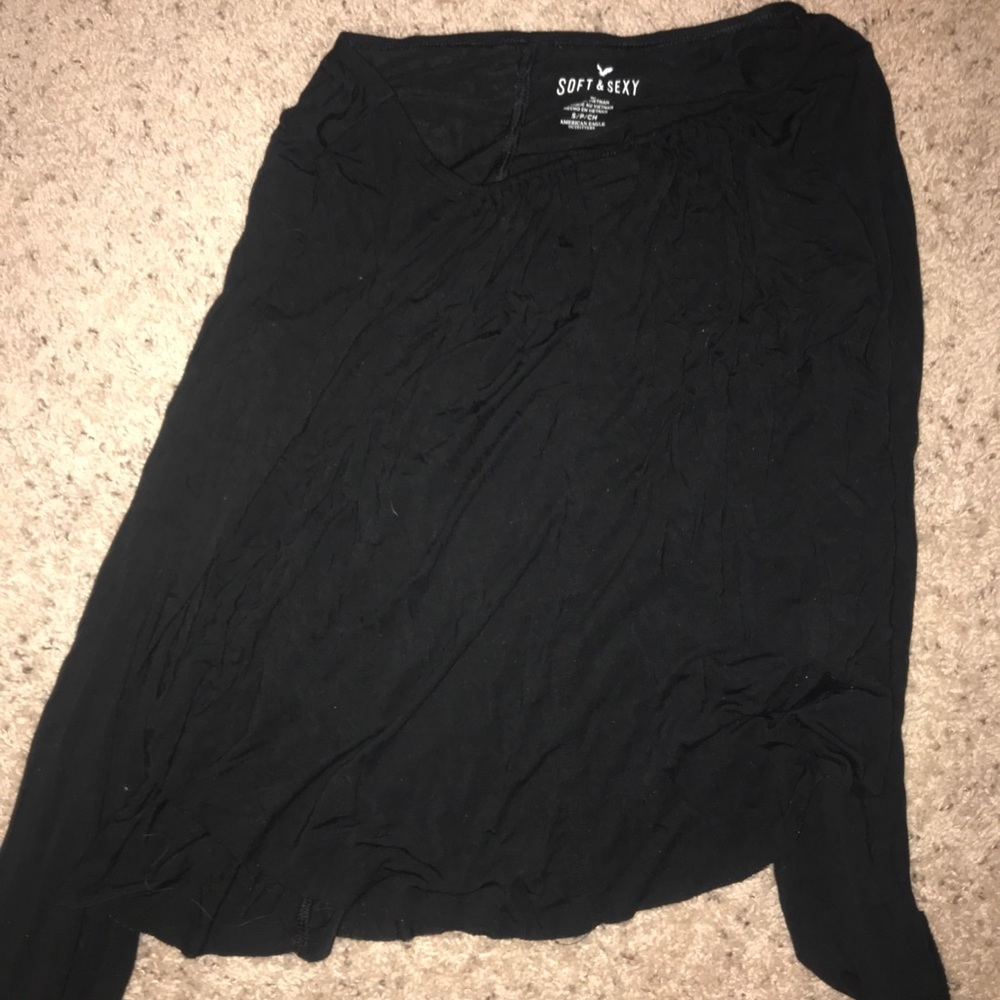 long black sleeved shirt